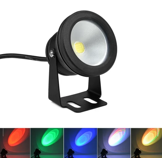 Светодиодная подводная лампа фонарь холодного белого и теплого света для