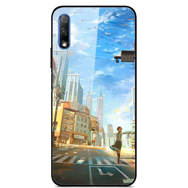Роскошный чехол для huawei Honor 9X, чехол из закаленного стекла, силиконовый чехол для телефона huawei Honor 9X X9 9 X, чехол s для Honor 9X