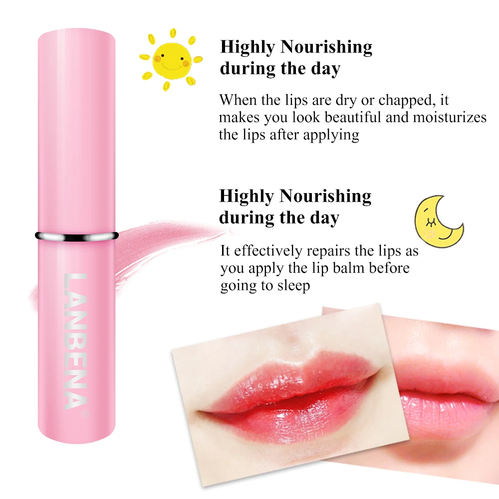 LANBENA Роза бальзам для губ маска натуральный экстракт тускнеет линии питательный