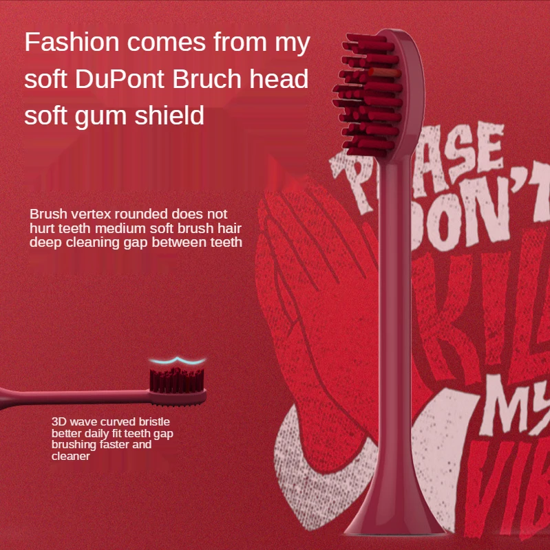 

Free shipping 5 brush heads SUP2 electric soft toothbrush waterproof couple adult rechargeable toothbrush sonic