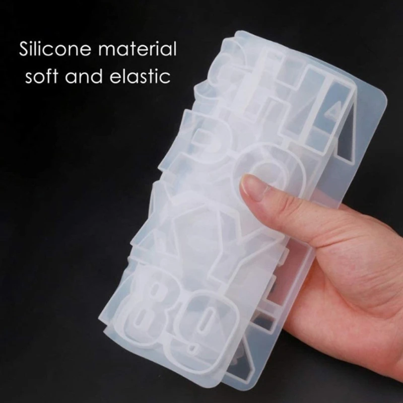 

26 English Letter Pendant Resin Mold Number Alphabet Resin Silicone Mold DIY Jewelry Making Letter Keychain Epoxy Craft