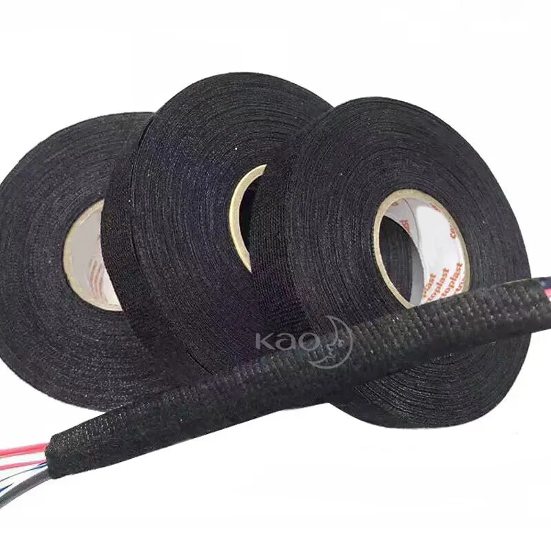 

15M 19mm Heat-resistant Flame Retardant Fabric Coroplast Adhesive Cloth Tape Car Home Cable Harness Wiring Loom Protection