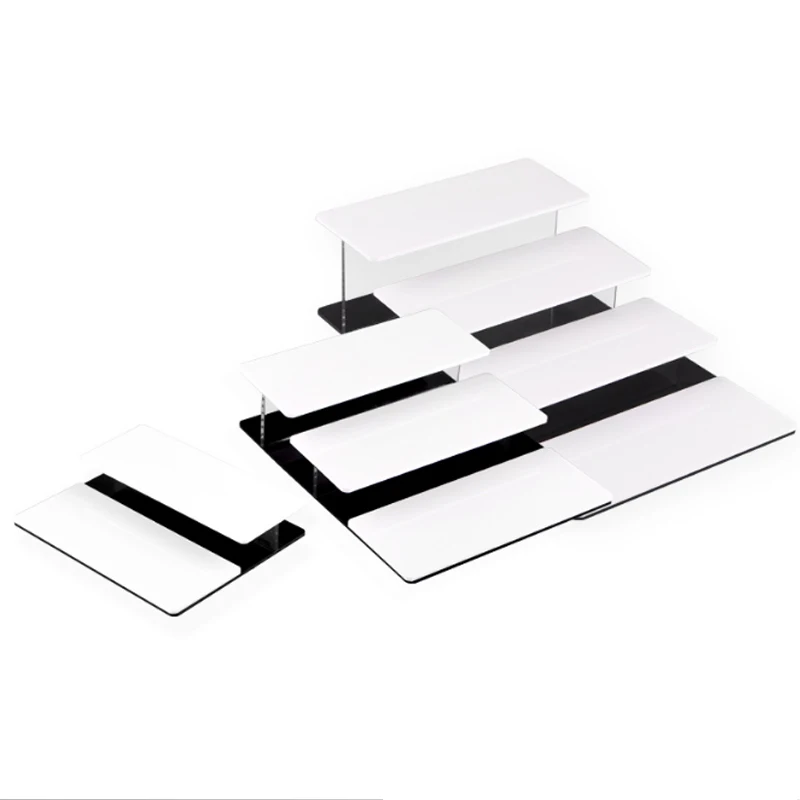 High Quality 2/3/4-layer White&Black Acrylic Sunglasses Display Riser Stand Glasses Holder Organizer Sunglasses Showcase Stand
