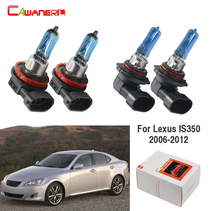 Cawanerl For Lexus IS350 2006-2012 100W Car Styling Halogen Bulb Headlight Light High Low Beam 12V High Power 2 Pair