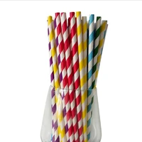100 pcs of colored paper straws creative healthy environmentally friendly disposable paper straws for home restaurants and bars
