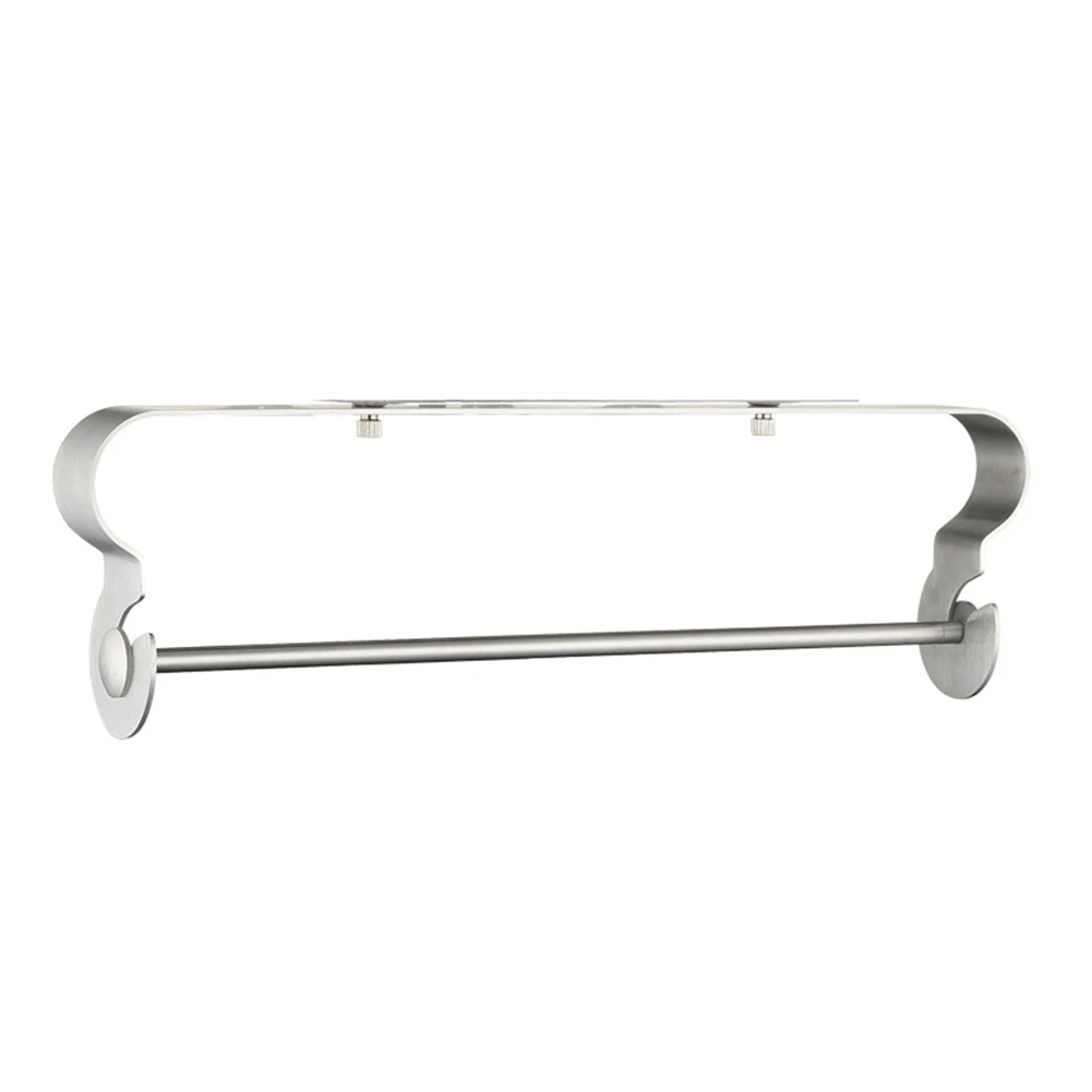 

Paper Towel Holder Under Cabinet Adhesive Rack Stainless Steel No Drilling Towel Rack For Bathroom Accessories Kitchen Organizer