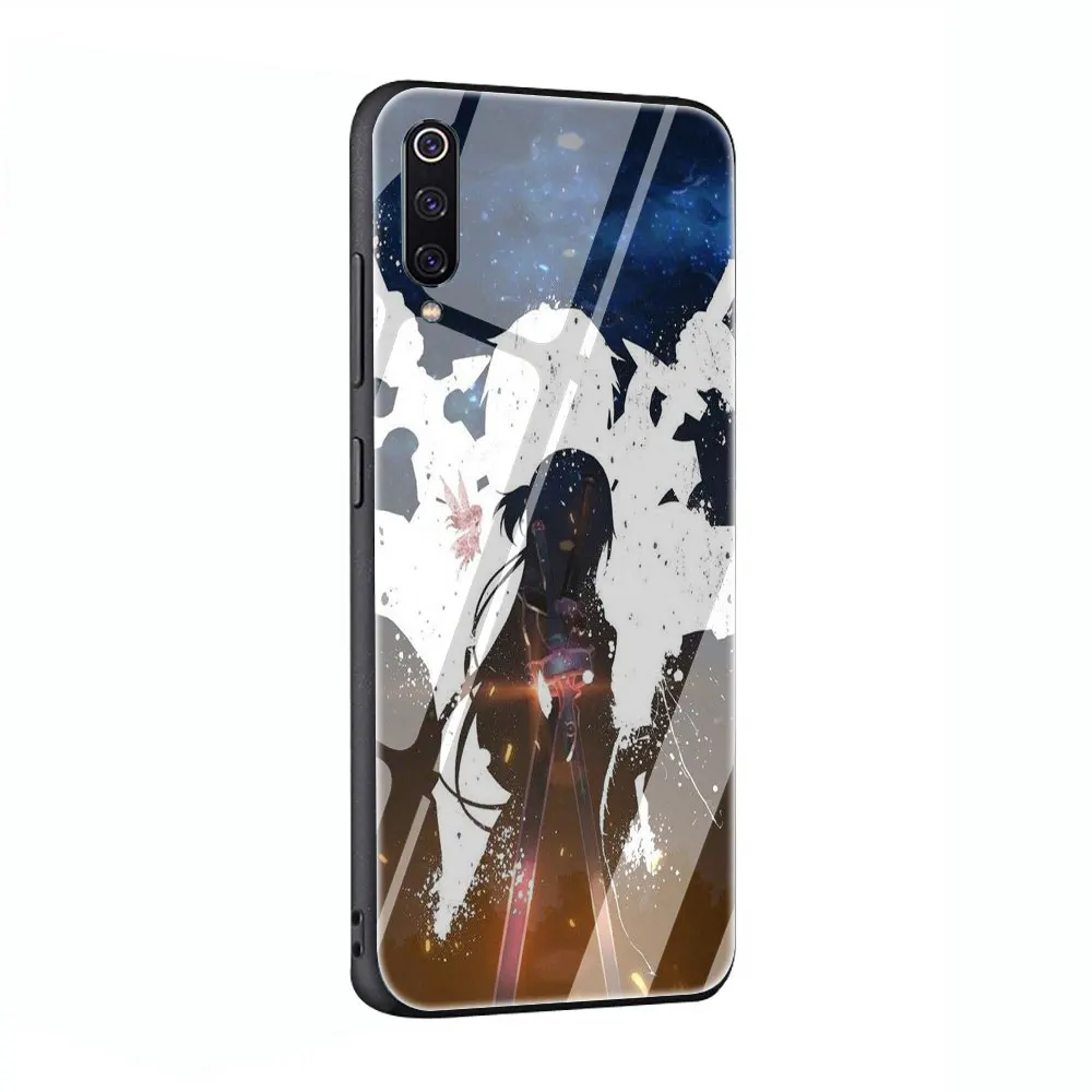 Мультяшный Меч Art Online Anim закаленное Стекло телефона Футляр для Redmi 4x 6A Примечание 5 6 7 Pro Xiaomi Mi 8 Lite A1 A2 5X6X9 - Цвет: G3