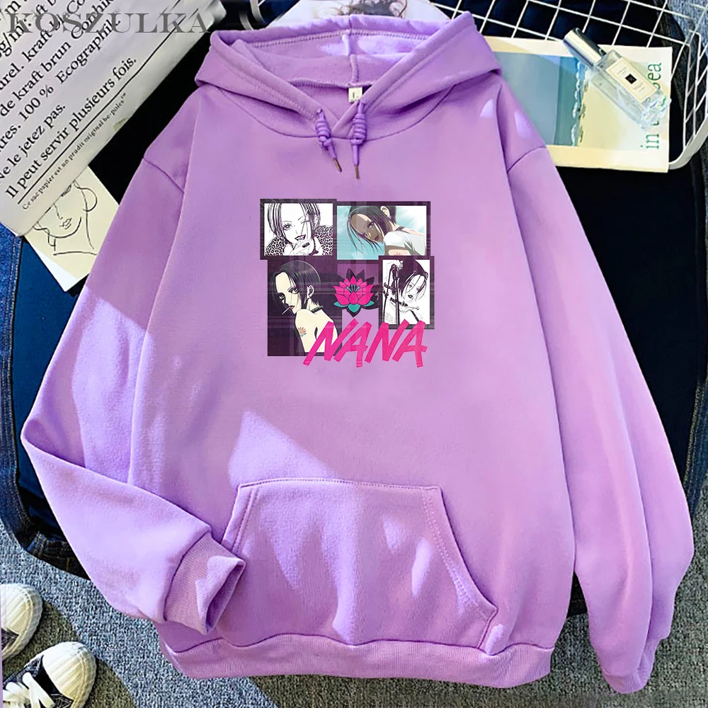 

2021 Women Clothing Manga nana osaki Graphic Kawaii Hooded Nana Anime Printed Hoodies Fashion Harajuku Clothes