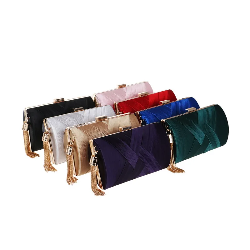 

Evening Bag Tassel Clutch Bags Shoulder Bag Female Silk Banquet Evening Bags Dress Handbag Purses and Handbags