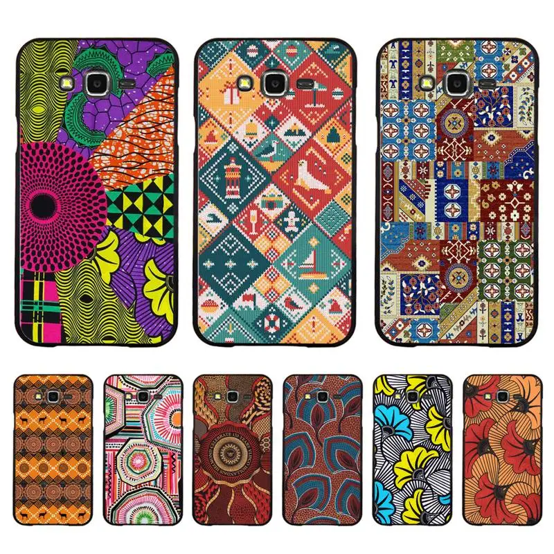 

African style fabric print Phone Case For Samsung Galaxy J4plus J6 J5 J72016 J7prime cover for J7Core J6plus Back Coque