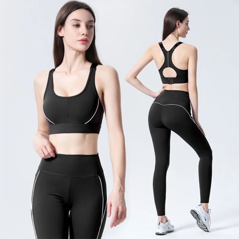 Женская облегающая спортивная одежда однотонный нейлоновый эластичный костюм