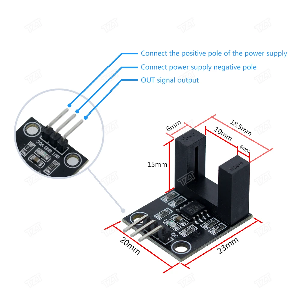 4-контактный модуль инфракрасного датчика скорости TZT F249 для Arduino/51/AVR/PIC 3 3-5 В |
