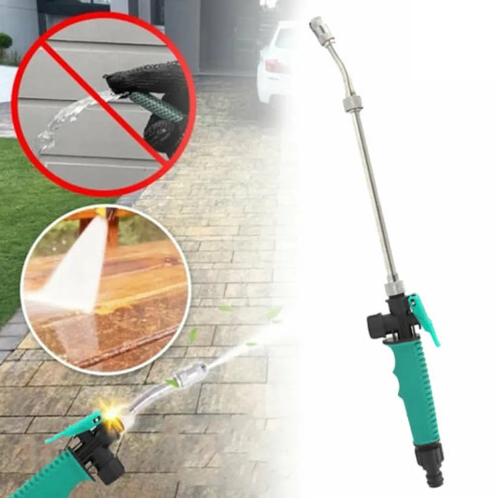 

48cm Car Wash Water Gun High Pressure Garden Watering And Car Wash Tool Stainless Steel Long Rod Water Gun