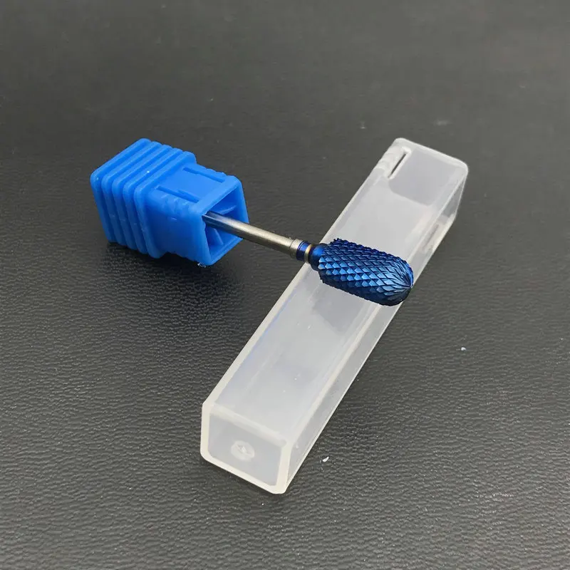 Синие вольфрамовые карбидные нано сверла с нанопокрытием для маникюра