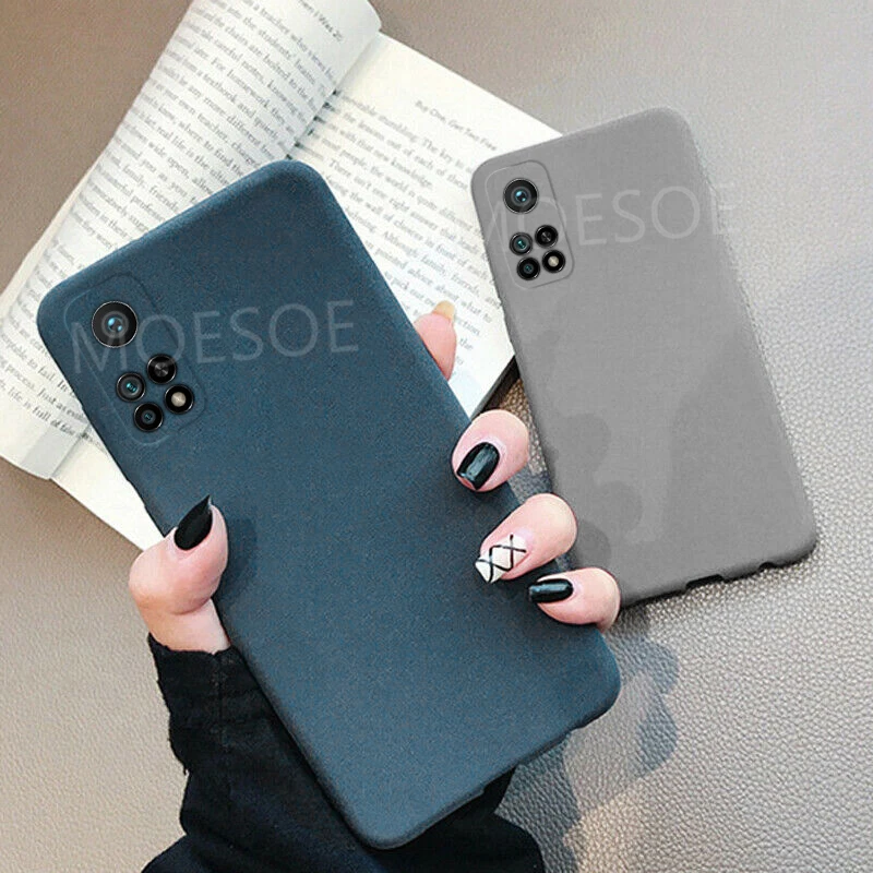 

For Xiaomi Mi 10T Pro Mi Poco X3 Mi Poco M3 Redmi Note 9 Pro 9S 8 Vintage Matte Shockproof Plain Silicone Soft Case Back Cover
