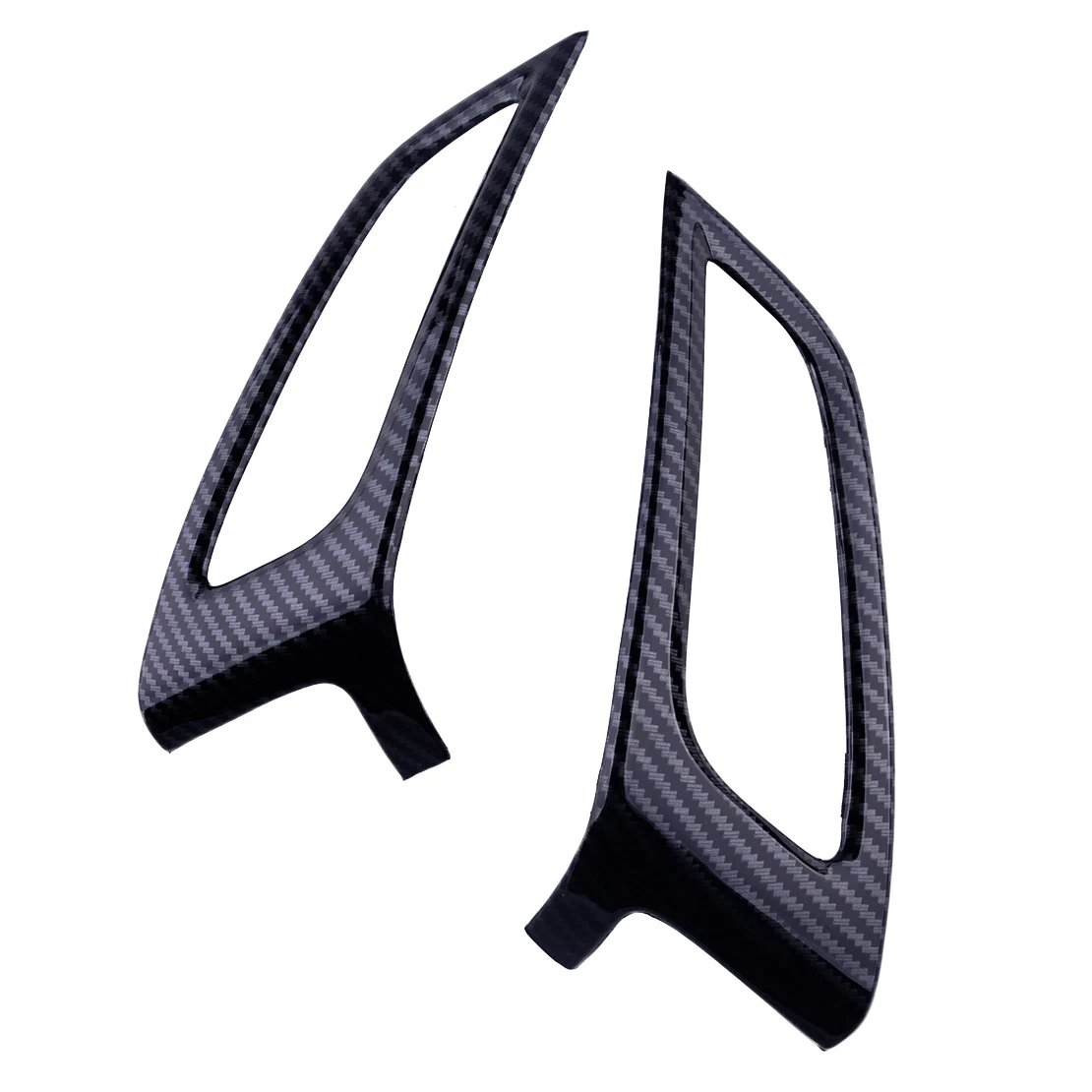 

ABS 2pcs/Set Carbon Fiber Print Interior Center Middle Dashboard Air Conditioner Vent Trim fit for Ford Focus 2015-2017 2018