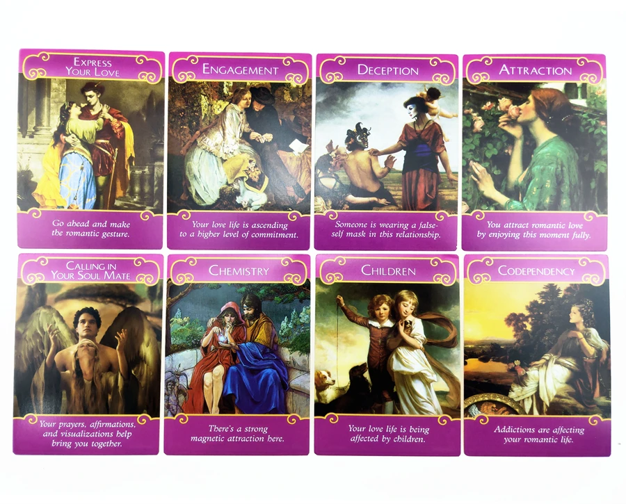2019 Full English Romance oracle cards deck mysterious Angels tarot guidance -divination fate fortune card game |