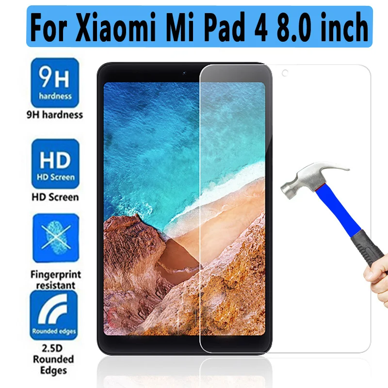 For Xiaomi Mi Pad 4 Screen Protector Protective Film 9H Tempered Glass for MiPad 8.0 inch Tablet | Компьютеры и офис