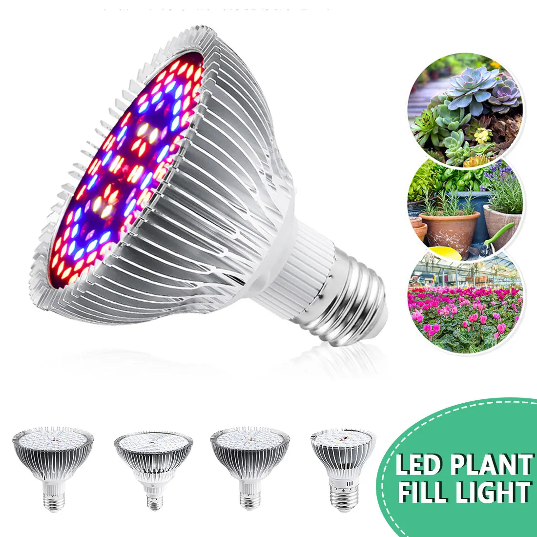 

E27 LED Grow Light Full Spectrum LED Bulb Plant Lamps 265V LED Plant Growth For Indoor Plant Flowers Seedlings Greenhouse Tent
