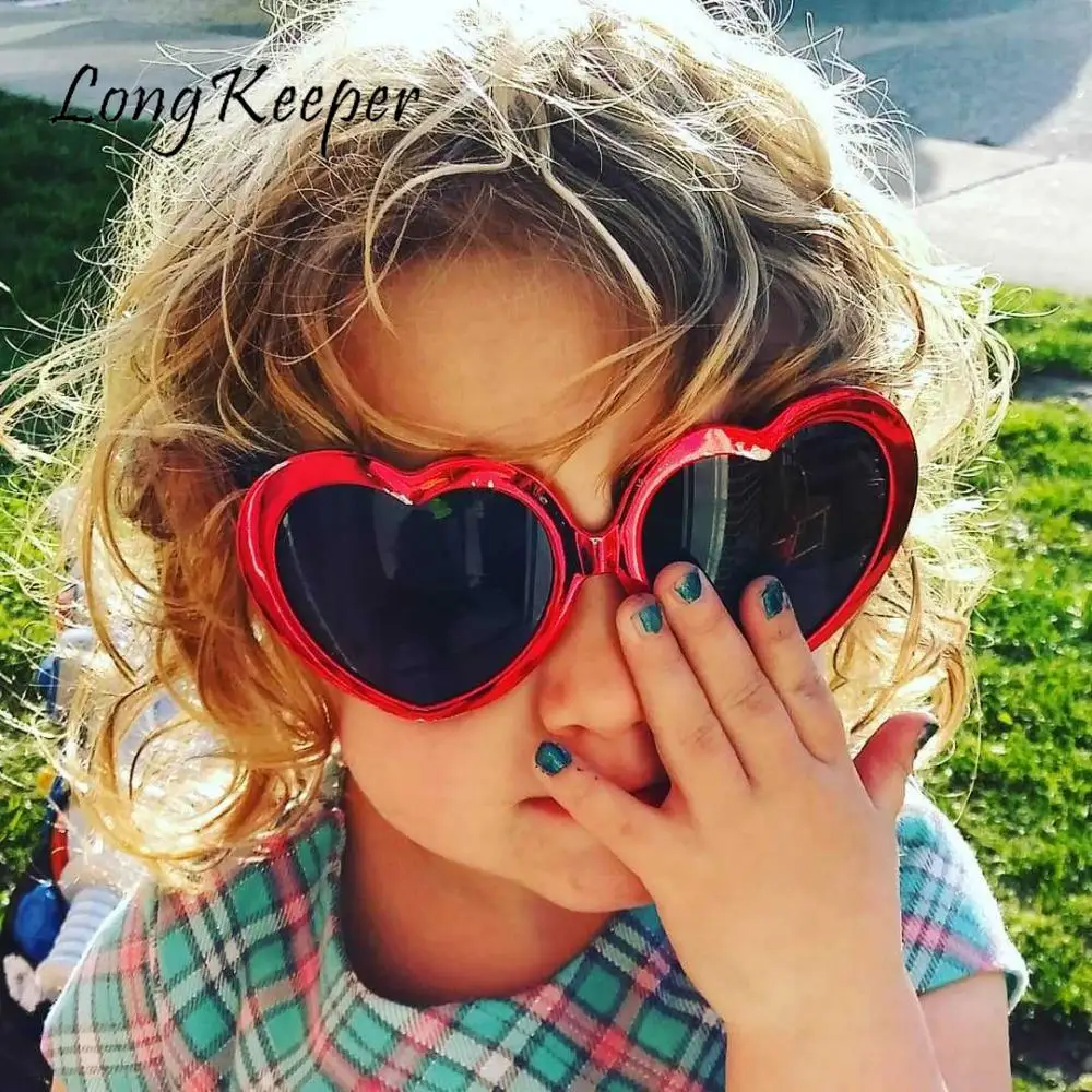 Солнцезащитные очки в форме сердца женские детские солнцезащитные для девочек с