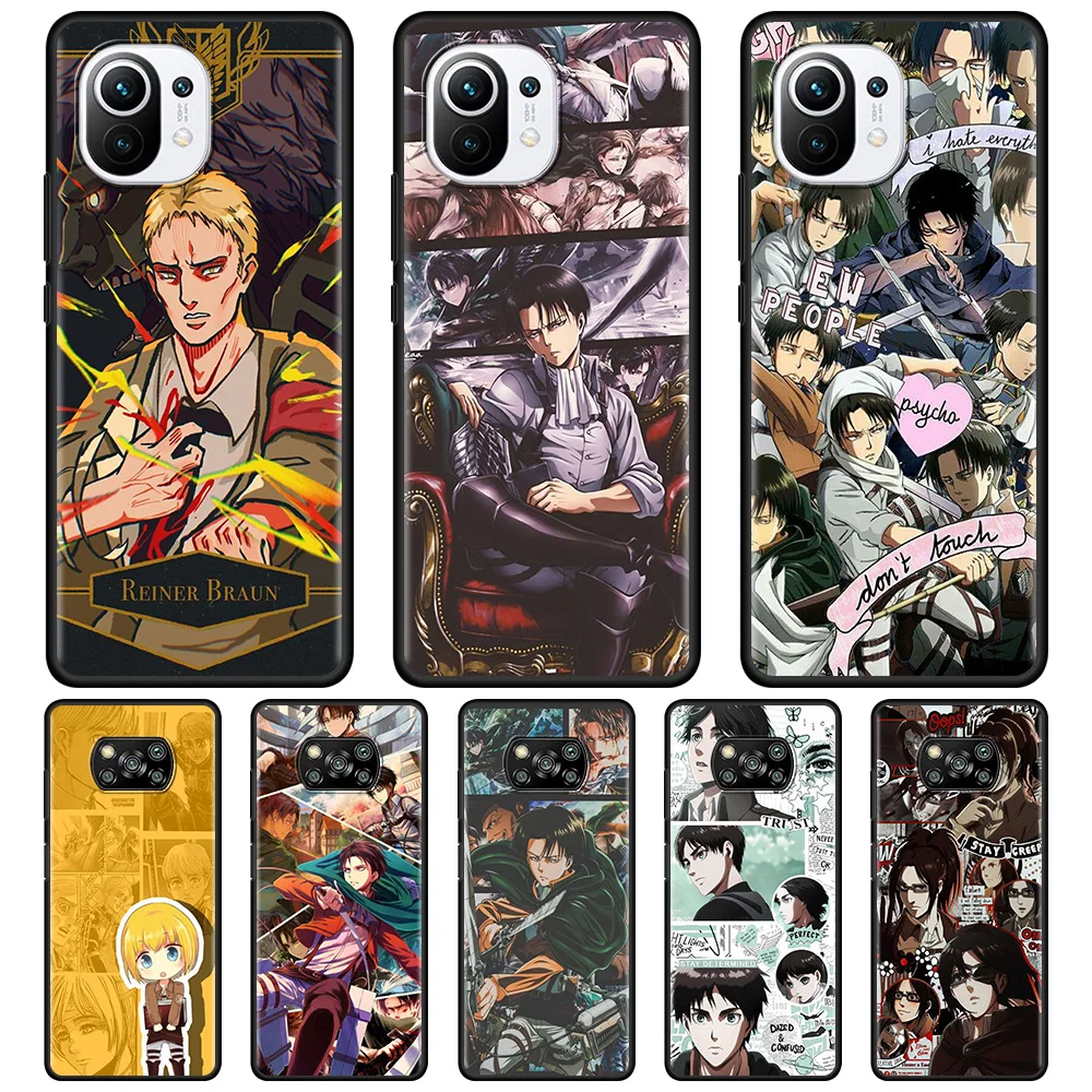 

Japanese Anime Titans attack Case For Xiaomi Poco X3 NFC F3 GT M3 M4 Pro Civi 9T 10T 11T Pro Lite Note 10Pro 10Lite TPU Fundas