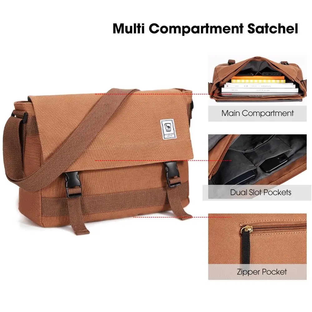 Сумка-мессенджер Oiwas Мужская холщовая для путешествий/активного отдыха/колледжа