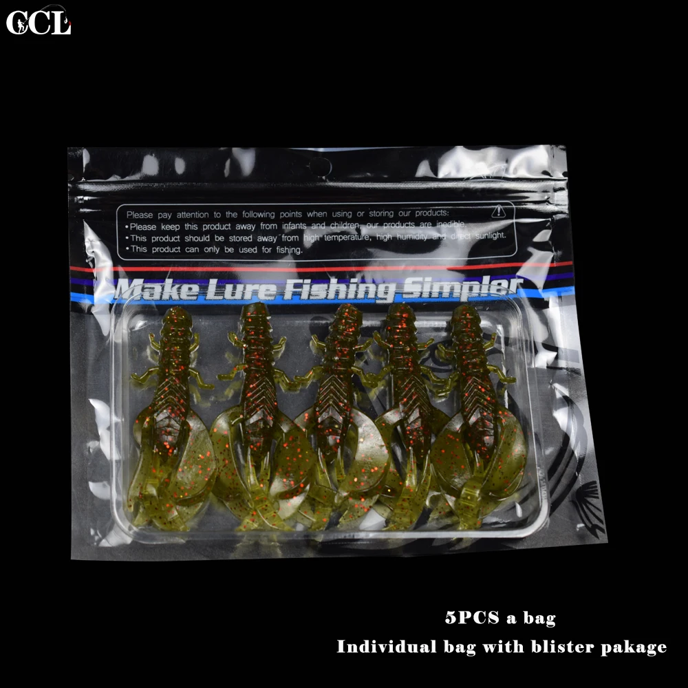5 шт./лот резиновые рыболовные приманки для раков 8 0 см 6 г мягкая джиг-приманка