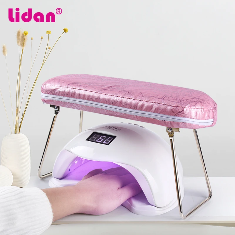 Suporte de Pulso Suporte de Mão Ferramenta para a Lâmpada do Prego Mão à Prova Couro Unha Arte Dwaterproof Água Travesseiro Almofada Mesa Manicure Pedicure 1 pc