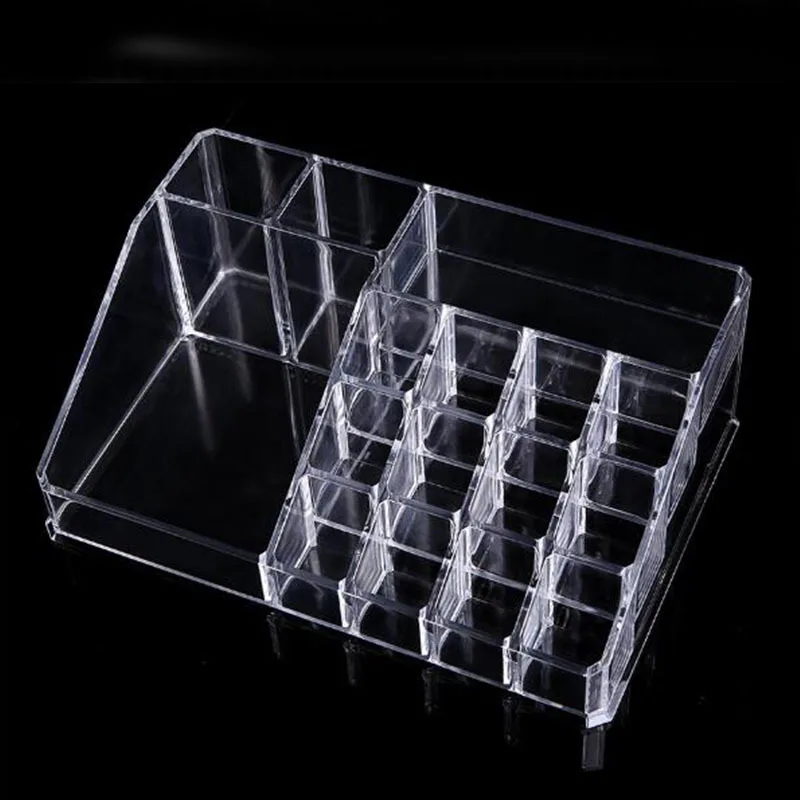 

16 Lattices Tabletop Makeup Containers Acrylic Lipstick Organizer Storage for Cosmetic Brush/Eyeliner/Nail Polish Makeup Holder