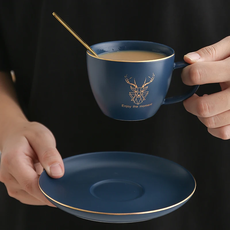 Светильник Luxry керамический кофейный набор 220 мл чашка блюдце и ложка Европейский