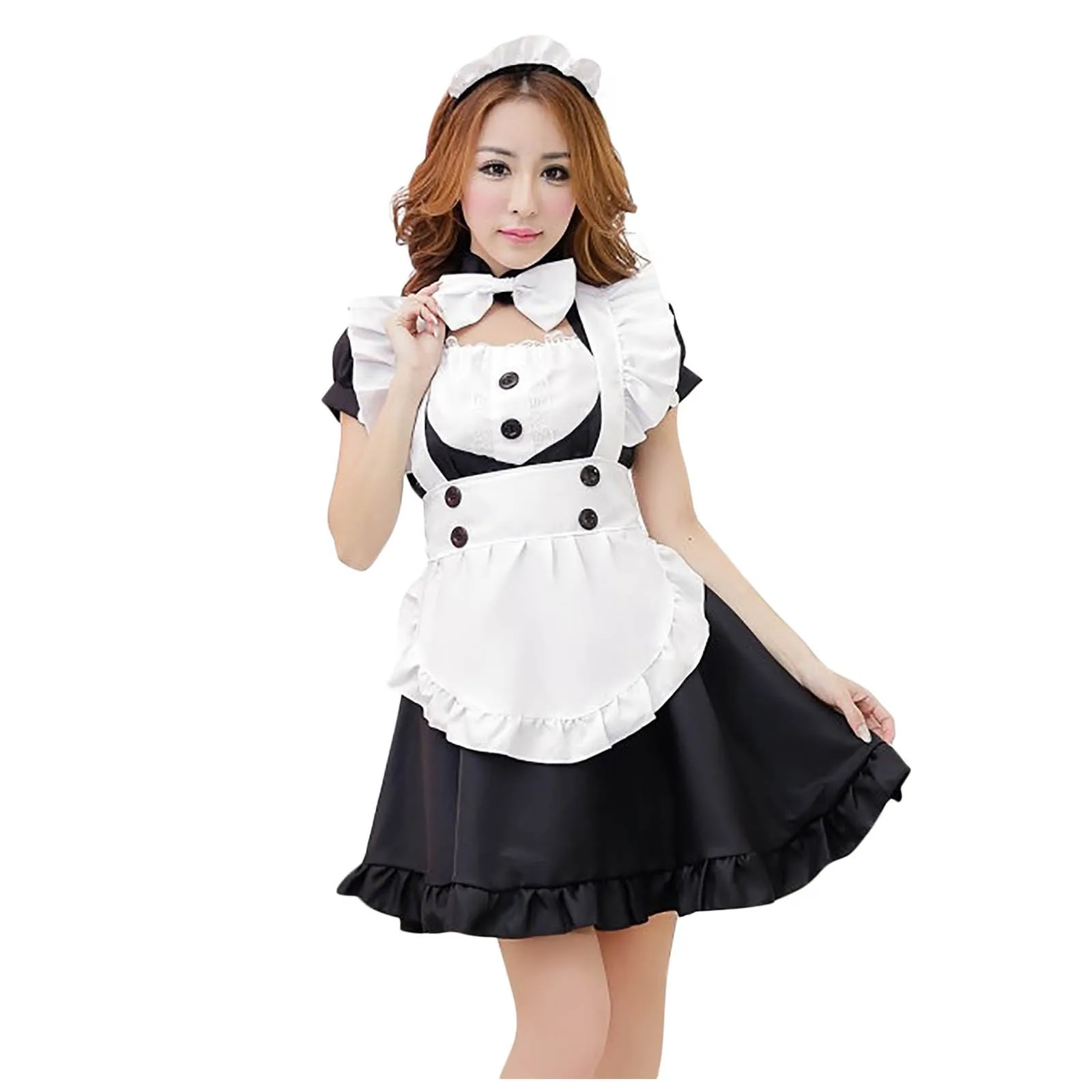 Костюм горничной для косплея костюм представлений с анимацией милая рабочая
