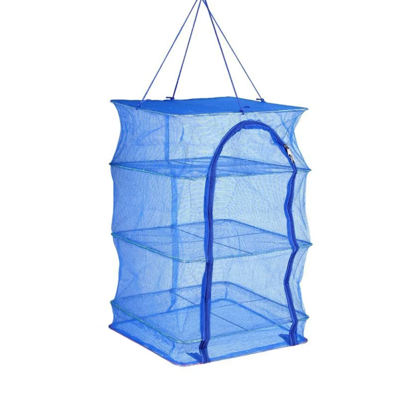 

4 Layers Portable Fishing Net Fish Shrimp Mesh Cage Cast Net Fishing Trap Network Foldable Fishing Net Tackle 40 X 40 X 65cm