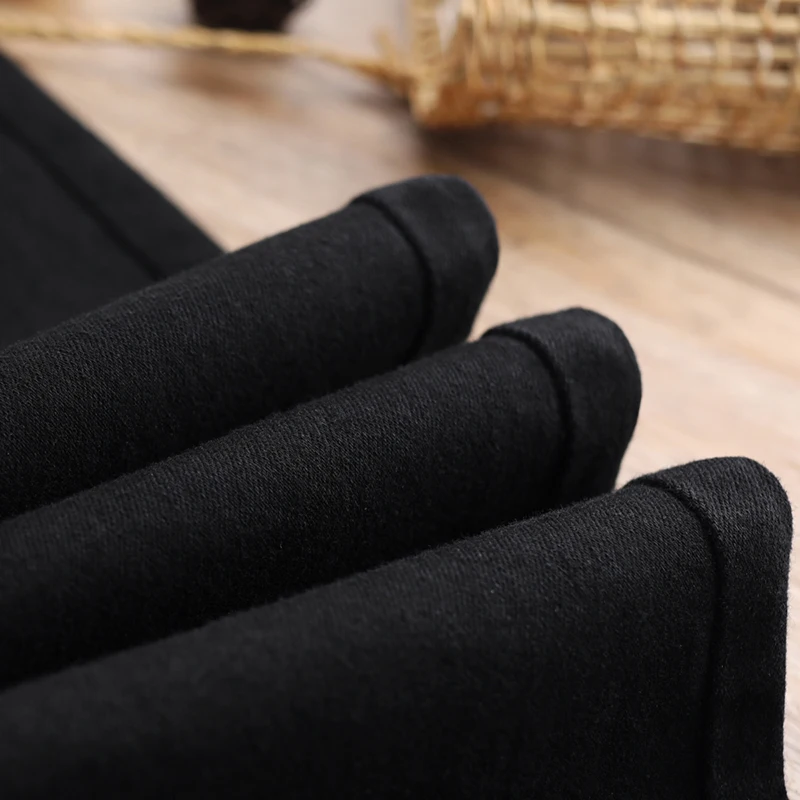 

2021 new women's large jeans women's high-waisted stretch jeans black fashion multi-button slim-hipped suit trousers size M-4XL