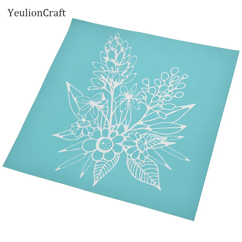 Chzimade 2 шт./лот Крылья Ангела цветы трафареты шелкография для подушки футболка