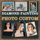 Фото по желанию заказчика полный 5D Diy алмазная живопись Вышивка 3D Daimond Живопись Полный Круглый Стразы Diamant живопись для свадебного подарка
