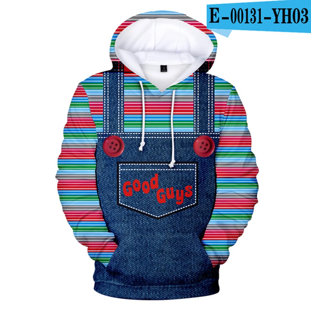 

Personality Kids Hoodies The evil Good Guys toy 3d Printed Boy Girl Hoodie halloween Chucky Sweatshirt Casual Children Clothing