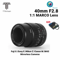 ttartisan 40mm f2 8 aps c manual focus macro lens for sony e fuji x canon m m43 nikon z mount mirrorless cameras