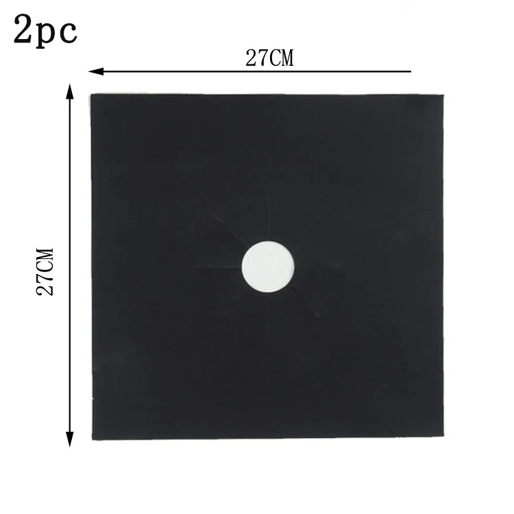 2pcs black 1/2/4 шт. защитное покрытие для газовой плиты Плита крышки вкладыш очистить коврик Кухня газовая плита протектор Кухня аксессуары - Цвет: 2pcs black