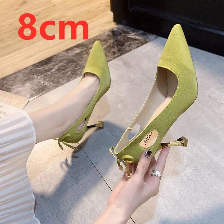 

Cresfimix zapatos dama women cute pointed toe slip on stiletto heels ladies fashion sweet pu leather high heel shoes a6043