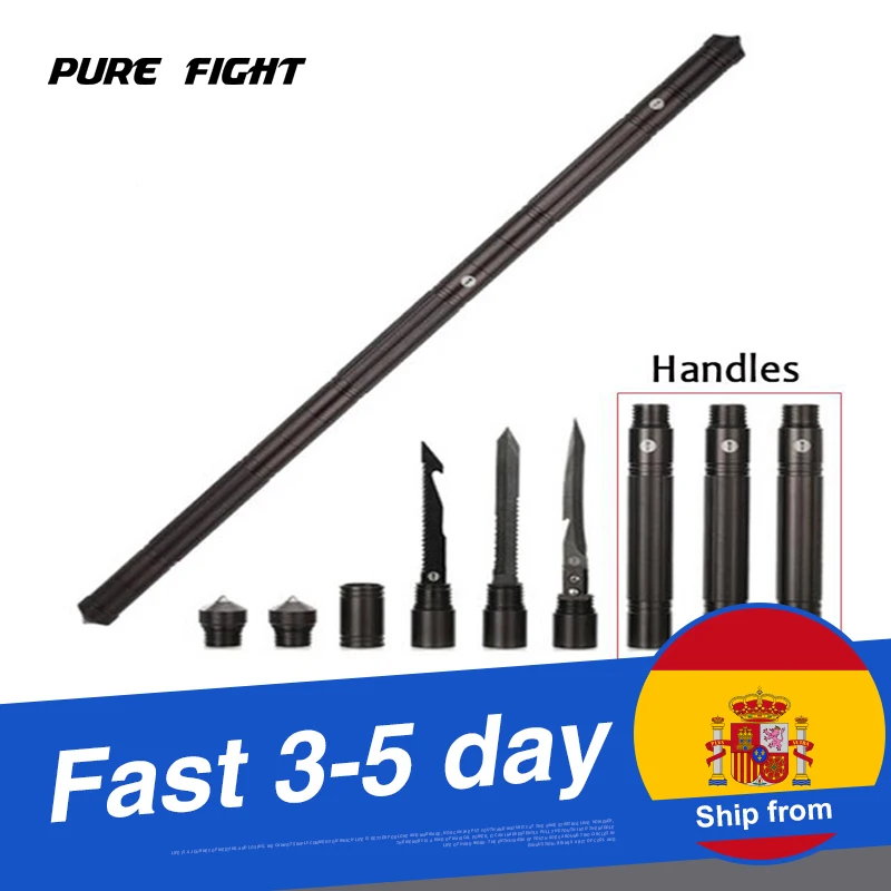 Открытый DIY Самозащита трость многофункциональный кемпинг палка ручка