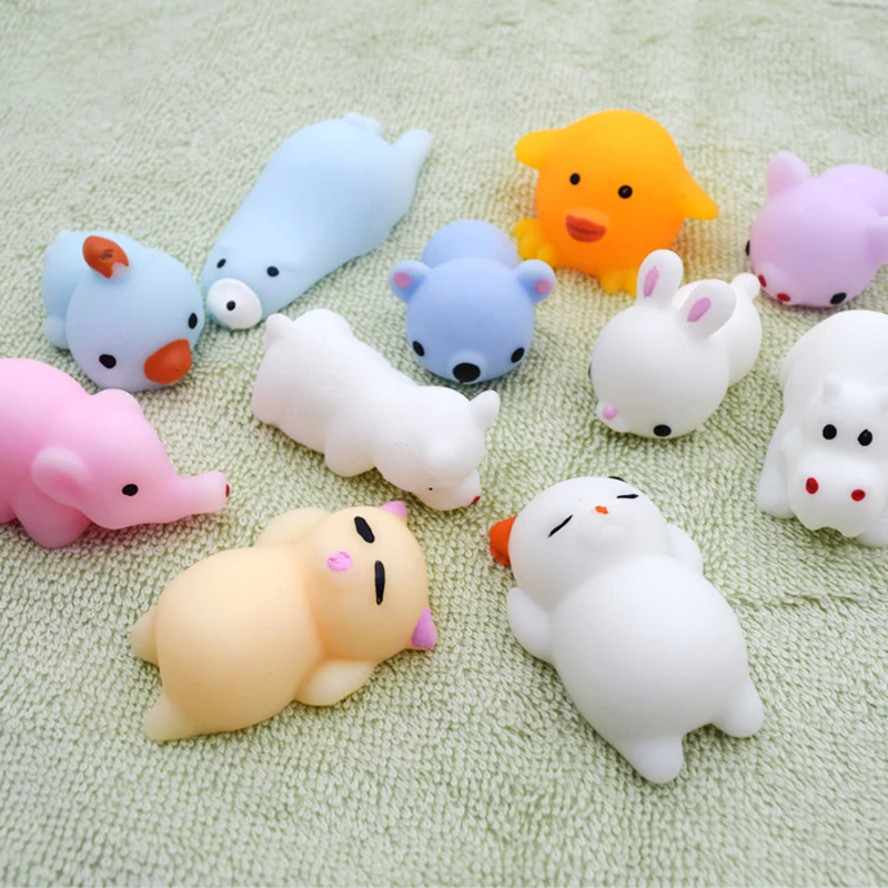 Mini animales blandos para apretar, juguete antiestr&eacute;s para aliviar el estr&eacute;s, Kawaii, Mochi-2