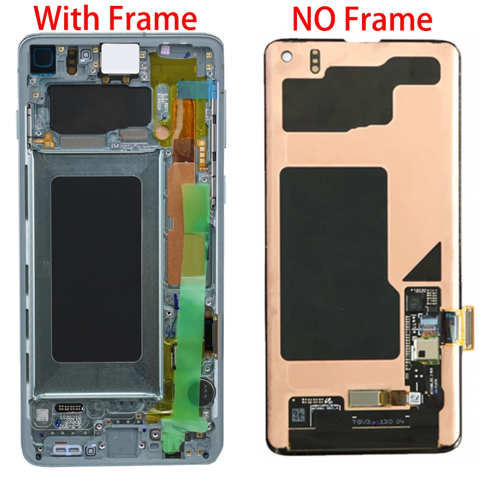 100%Original Super AMOLED LCD For Samsung galaxy S10 G973 G973F Display Touch Screen Digitize With Dead pixels Frame replacement | Мобильные