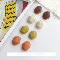 frosted texture fog surface irregular retro resin material diy ear nail earrings jewelry accessories accessories