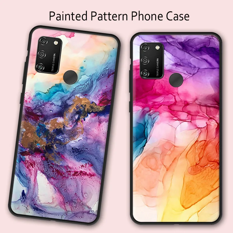 Чехол для телефона Huawei Honor Play 4 4T 3e 3 чехол с рисунком акварели и мрамора View 10 Lite 20 Pro