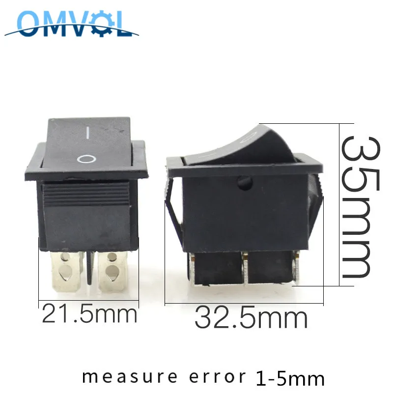 Тумблер DPST для включения/выключения черный переменный ток 15 А 250 В 20 125 6 контактов