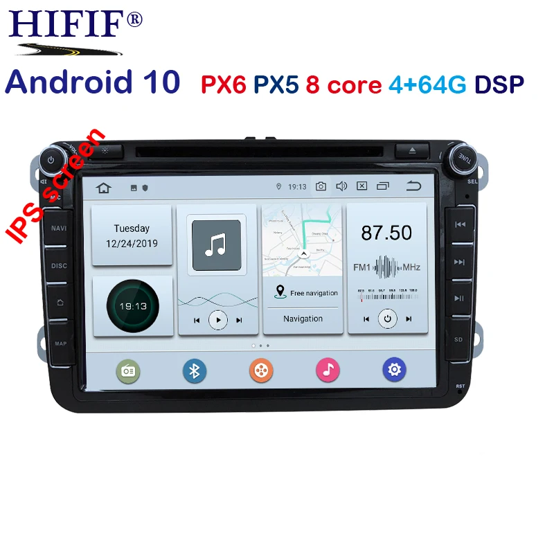 2 Din Android 10 автомобильный DVD GPS навигация для VW Passat B6 amarok volkswagen Skoda Octavia superbseat leon golf 5 6