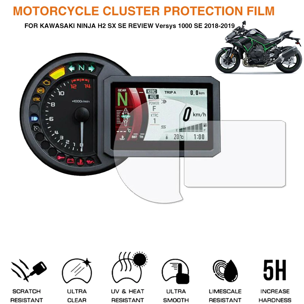 

Motorcycle Cluster Scratch Protection Film Dashboard Screen Sticker For KAWASAKI NINJA H2 SX SE REVIEW Versys 1000 SE 2018 2019