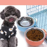 pet feeding bowl stainless steel hanging bowl fix in pet nest cage dog bowl pet cat food water feeding pet product