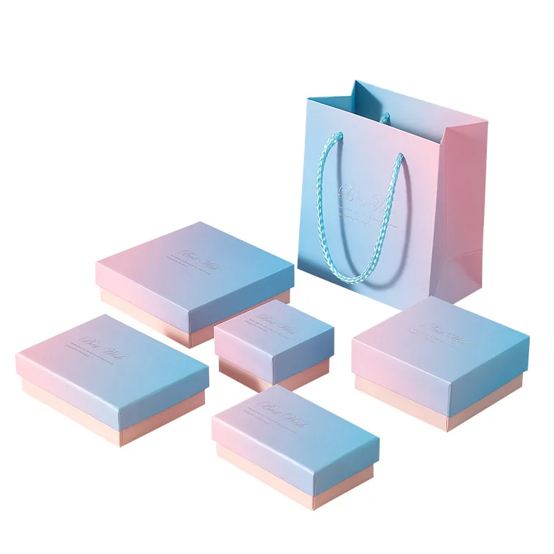 

Pink gradient Jewelry Gift Box Jewelry Storage Box Storage Box Packaging Box Ring Box Jewelry Storage Box