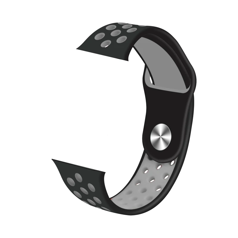 black gray Аксессуары для часов W54 IWO 8 умные часы Красочные 42 мм силиконовый стальной ремешок W54 IWO8 женские умные часы ремешки - Цвет: black gray